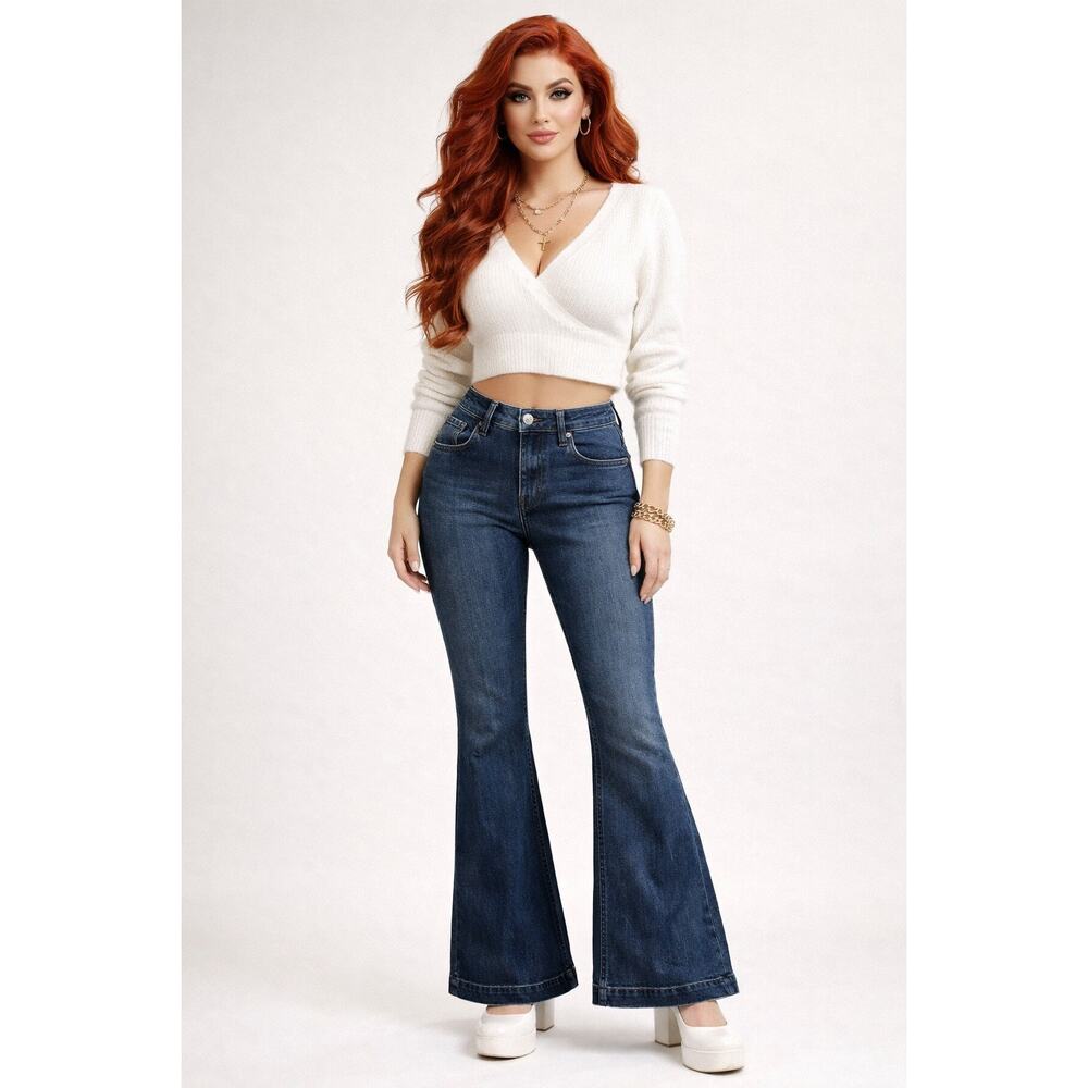 Grace in LA Jeans Women’s Size 26 Low Rise Dark Wash Flare Bootcut NWT